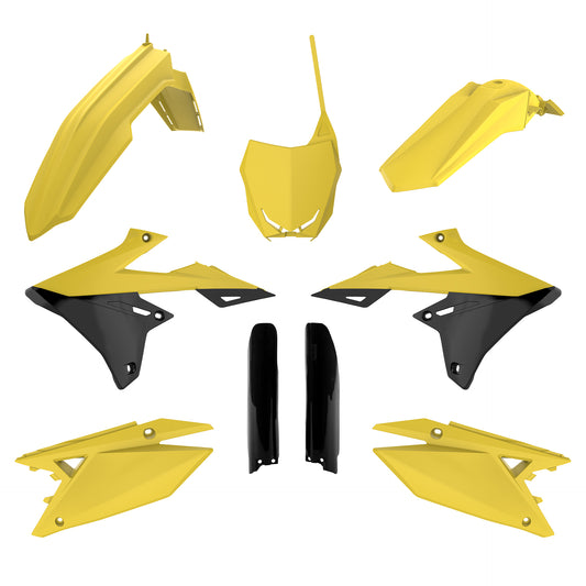 Polisport Suzuki Plastic Kit with Fork Guards RMZ 250 2019 - 2026 RMZ 450 2018 - 26, OEM All Yellow