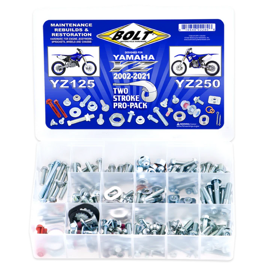 Bolt Motorcycle Hardware YAMAHA 2 STROKE Pro Pack Bolt Kit YZ 125 250 2002 - 2021